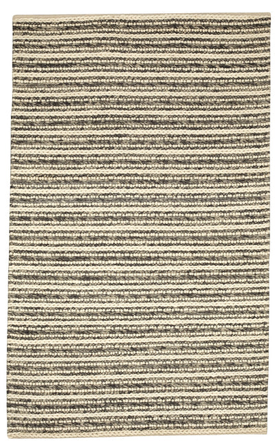 Aspen ASP-PL46GRYISTR Hand Knotted Wool Grey Ivory Stripe Area Rug By Viana Inc - Devos Furniture Inc.