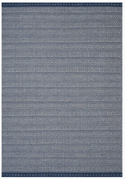Prague PRA-BLU Hand Made Reversible Wool Blue White Area Rug By Viana Inc - Devos Furniture Inc.