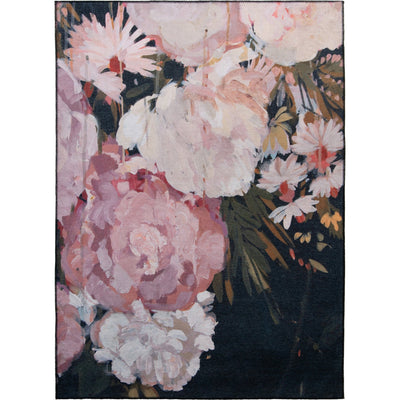 Bantu RBAN-79144 Black Pink Floral Flowers Area Rug by Renwil - Devos Furniture Inc.