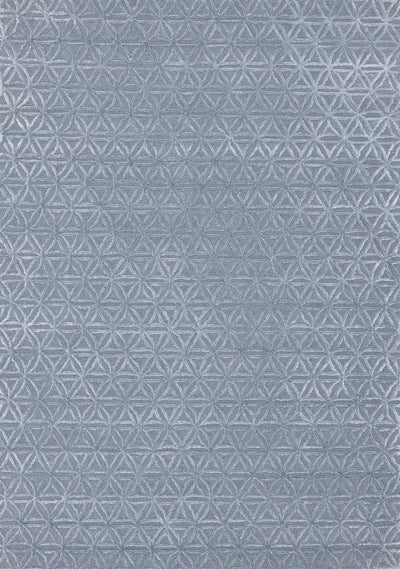 Royal Blue Handtufted Triangles Rug by Kalora Interiors - Devos Furniture Inc.