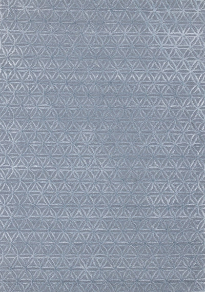 Royal Blue Handtufted Triangles Rug by Kalora Interiors - Devos Furniture Inc.