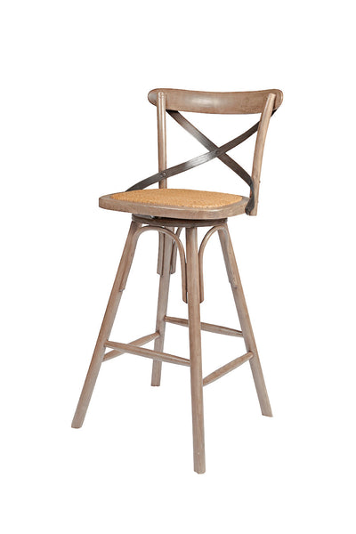 Crossback Counter Stool | Sundried | by LH Imports - Devos Furniture Inc.