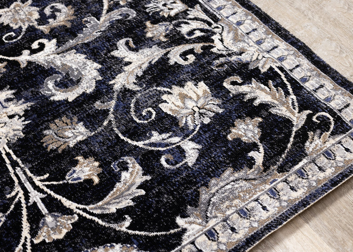 Sara Black Grey Elegant Traditional Rug by Kalora Interiors | Cheap ...