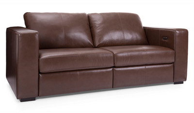 3900 Two Seat Leather Stationary Sofa by Decor-Rest - Devos Furniture Inc.