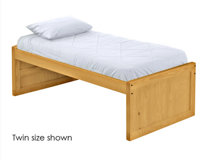 Captain's Bed, Low Profile, Full, 26" Headboard and Footboard, By Crate Designs. 4410 - Devos Furniture Inc.