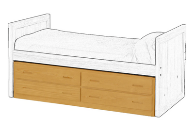 4 Drawer Unit By Crate Designs. 4013, 4913. - Devos Furniture Inc.