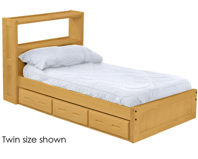 Bookcase Bed with Drawers, Full, By Crate Designs. 4436 - Devos Furniture Inc.