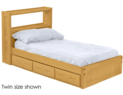 Bookcase Bed with Drawers, Queen, By Crate Designs. 4536 - Devos Furniture Inc.