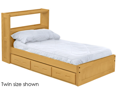 Bookcase Bed with Drawers, King, By Crate Designs. 4636 - Devos Furniture Inc.
