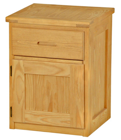 Night Table with Drawer and Door, 30" Tall, By Crate Designs. 7009L, 7009R - Devos Furniture Inc.