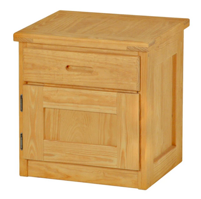 Night Table with Drawer and Door, 24" Tall, By Crate Designs. 7010L, 7010R - Devos Furniture Inc.