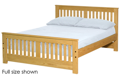 Shaker Bed, Twin, 36" Headboard and 22" Footboard, By Crate Designs. 43762 - Devos Furniture Inc.