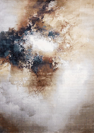 Sidra Cream Orange Foggy Wisps Soft Touch Rug by Kalora Interiors - Devos Furniture Inc.