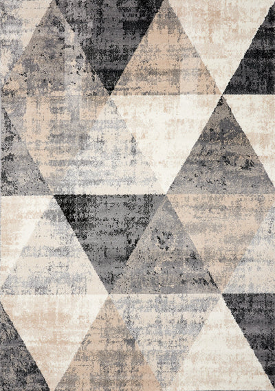 Siecle 16101_613 Cream Beige Triangles Area Rug by Novelle Home - Devos Furniture Inc.