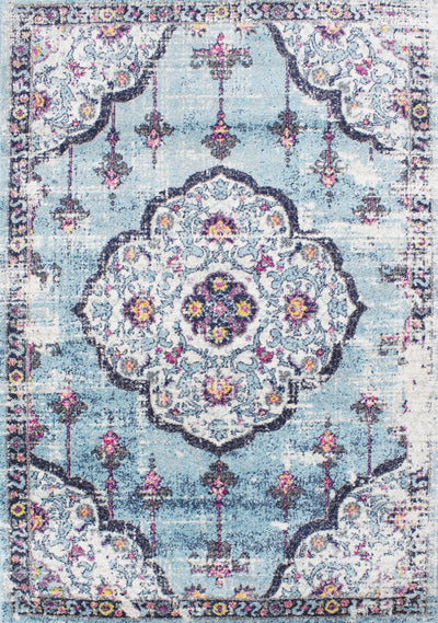 Sovereign B238_0848 Blue Purple Flower Bud Oriental Style Area Rug by Novelle Home - Devos Furniture Inc.