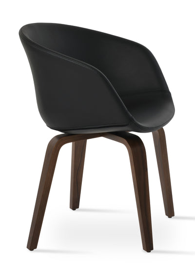 Tribeca - Plywood Chair with Black PPM Seat and American Walnut Base by BNT sohoConcept - Devos Furniture Inc.