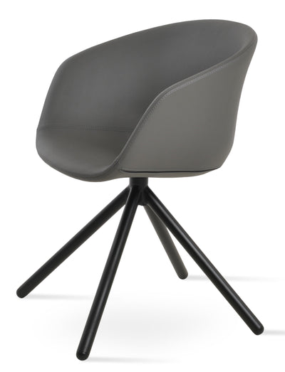 Tribeca - Stick Chair with Grey PPM Seat and Black Base by BNT sohoConcept - Devos Furniture Inc.