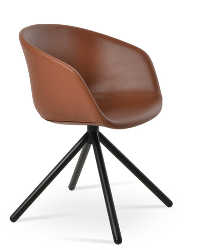 Tribeca - Stick Chair with Hazelnut PPM Seat and Black Base by BNT sohoConcept - Devos Furniture Inc.