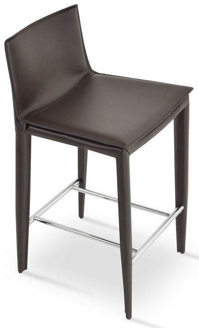 Tiffany - Brown Bonded Leather Seat and Brown Steel Tube Base by BNT sohoConcept - Devos Furniture Inc.