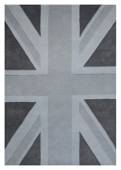 Uk UKF-GRY Flag Hand Tufted Wool Grey Area Rug By Viana Inc - Devos Furniture Inc.