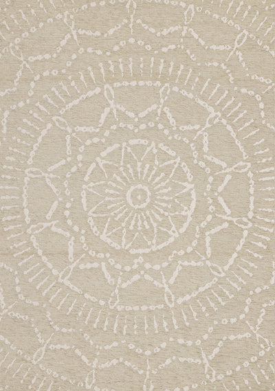 Vista Beige Cream Intricate Suns Indoor/Outdoor Rug by Kalora Interiors - Devos Furniture Inc.