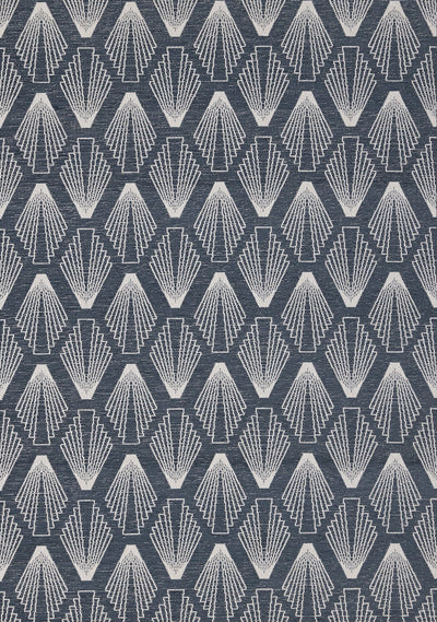 Vista Blue Cream Shell Shapes Indoor/Outdoor Rug by Kalora Interiors - Devos Furniture Inc.