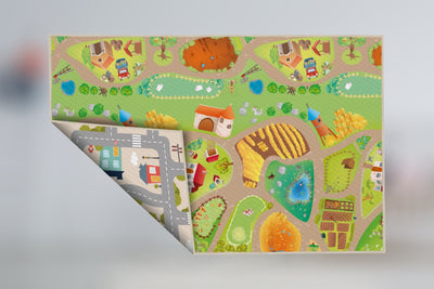 Yokina YOK-FARMCITY Farm City Reversible Waterproof Baby Playmat By Viana Inc - Devos Furniture Inc.