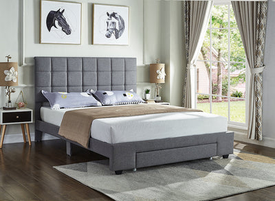 IF-5493-60 Queen Size Grey Storage Bed - Devos Furniture Inc.
