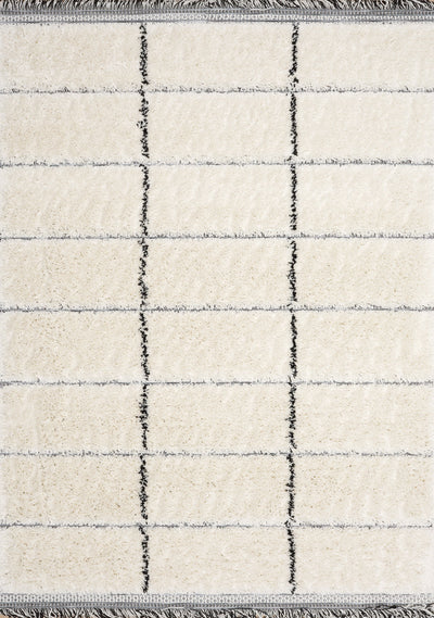 Novato Cream Black Striped Rug by Kalora Interiors - Devos Furniture Inc.