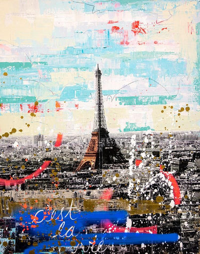 EIFFLE TOWER IN COLOR By Canvas Candy - Devos Furniture Inc.