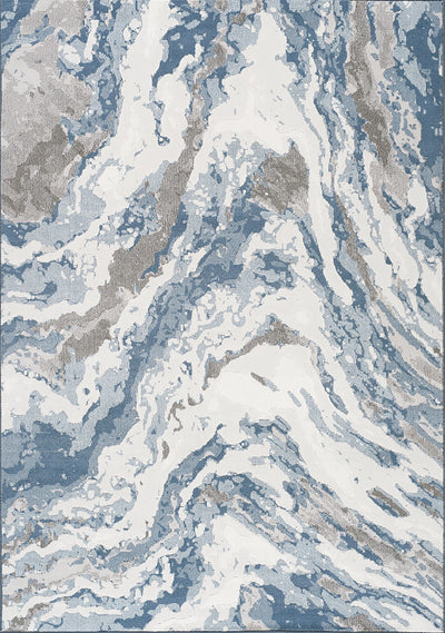 Intrigue Beige/Blue/Cream Rushing Water Rug by Kalora Interiors - Devos Furniture Inc.