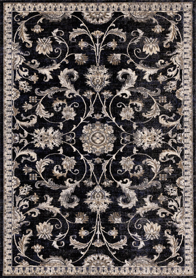 Sara Black Grey Elegant Traditional Rug by Kalora Interiors - Devos Furniture Inc.