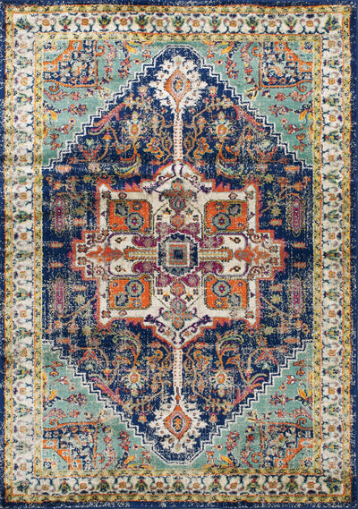 Brighton Blue Beige Multicolour Traditional Rug by Kalora Interiors - Devos Furniture Inc.