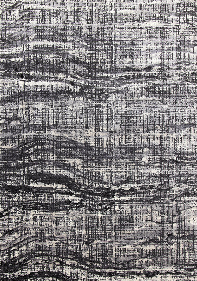 Lyric Grey White Distressed Curvy Rug by Kalora Interiors - Devos Furniture Inc.