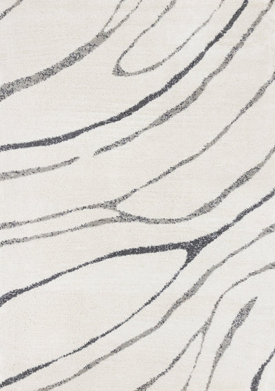 Ravine Cream Grey Wishbone Shag Rug by Kalora Interiors - Devos Furniture Inc.