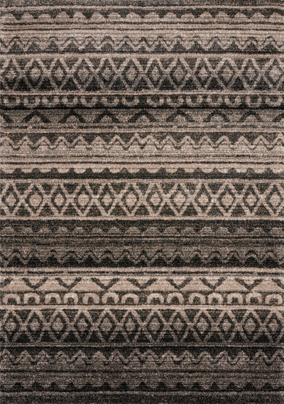 Breeze Brown Black Beige Striped Pattern Rug by Kalora Interiors - Devos Furniture Inc.