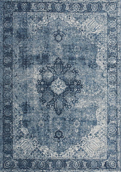 Cathedral Blue Cream Elaborate Border Rug by Kalora Interiors - Devos Furniture Inc.