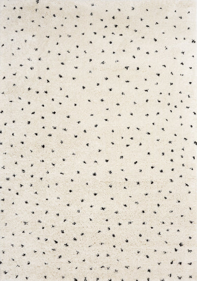 Maroq Cream Black Polka Dot Shag Rug by Kalora Interiors - Devos Furniture Inc.