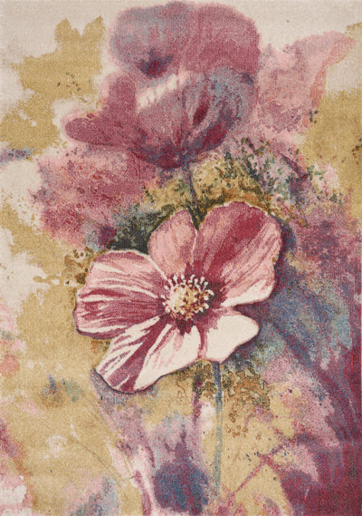 Folio Pink Yellow Blue Poppy Rug by Kalora Interiors - Devos Furniture Inc.