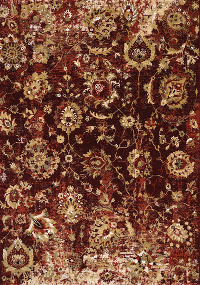 Claro Red Beige Traditional Plush Rug by Kalora Interiors - Devos Furniture Inc.