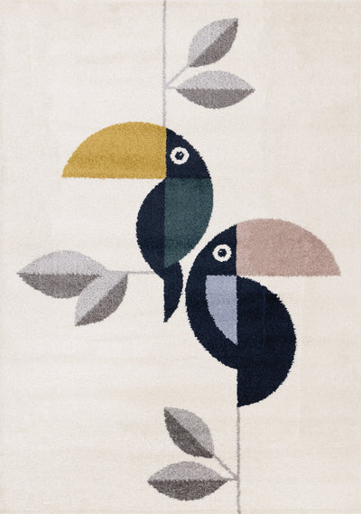 Kids Colourful Toucan Area Rug by Kalora Interiors - Devos Furniture Inc.
